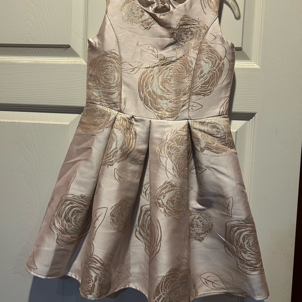 The Children's Place Rose Gold Cream Floral Dress
